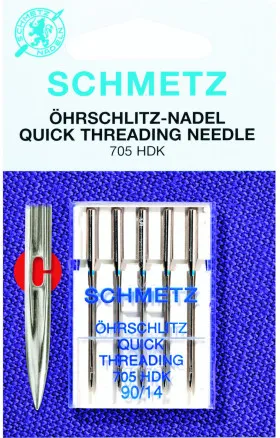 Schmetz ompelukoneen neulat Handicap / Helppo langoitus 705 HDK koko 80 - 5 kpl.