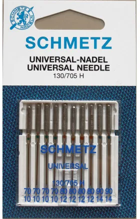 Schmetz ompelukoneen neulat Universal 130/705H koko 70 - 10 kpl