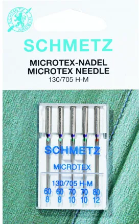 Schmetz ompelukoneen neulat Microtex 130/705 H-M koko 70 - 5 kpl